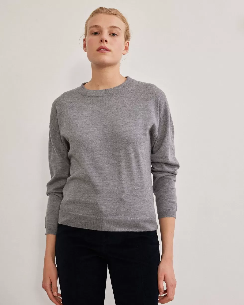 Hot Rue Blanche Meri48 Pull 23A Grey Mel