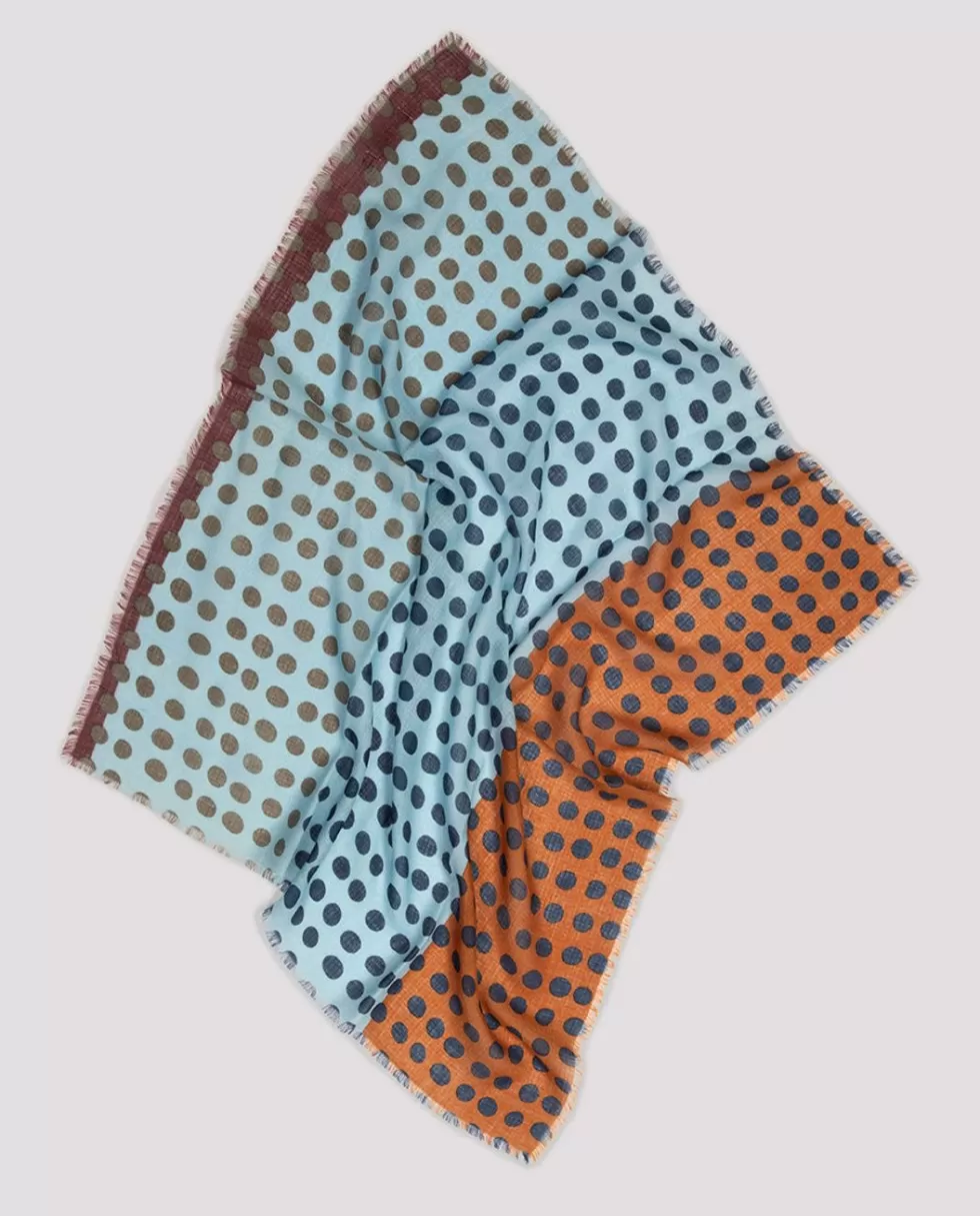 Shop Rue Blanche Printed Scarf Sw2382 Sky- Epice