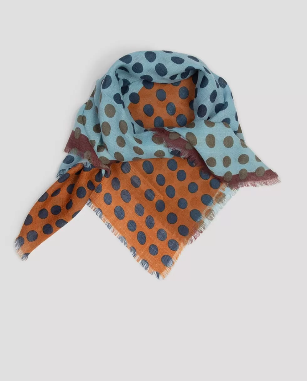 Shop Rue Blanche Printed Scarf Sw2382 Sky- Epice